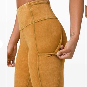 New lululemon Fast and Free High Rise Tight Yellow Tiedye